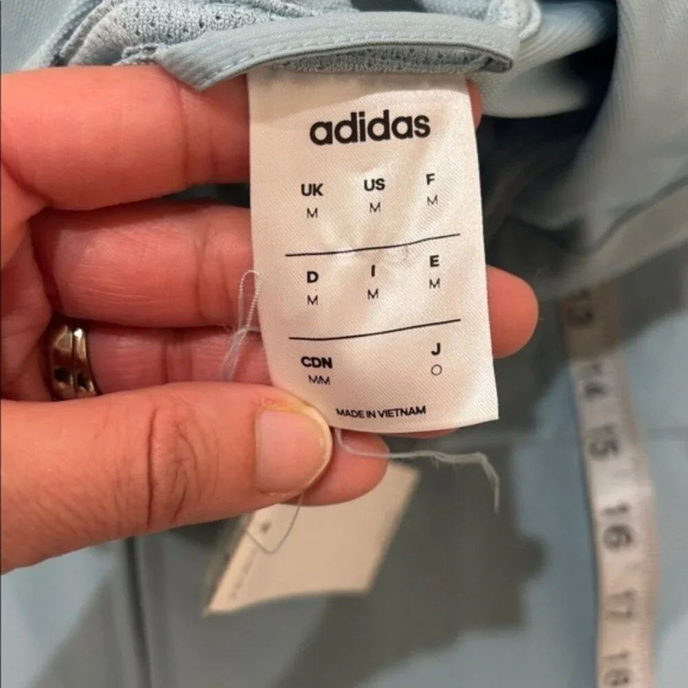 Adidas Men's Sky Blue Windbreaker with Hood MEN SIZE MEDIUM NWT